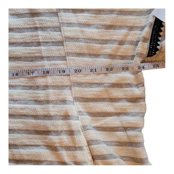 Madewell Size XS/Small Elise Ivey Navy Striped Embroidered Knit Hooded Top - Picture 10 of 11